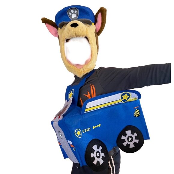 Pottery Barn Kids Costume Paw Patrol Pup Chase Blue 2 Pc Hat PBK Unisex Small - Picture 4 of 14